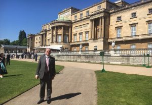 Gerry Sommers at Buckingham Palace for ROSPA Patron Award