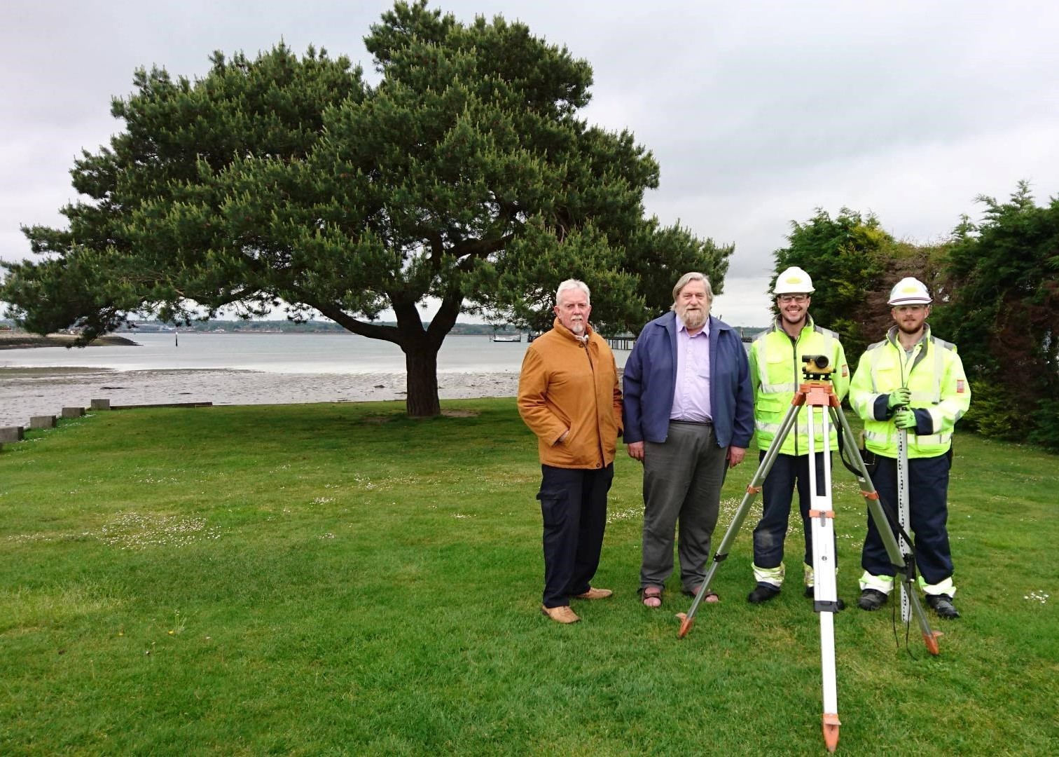 Chris Harrison and Graham Parkes with Jack Hallett and Harry Argent from Trant.